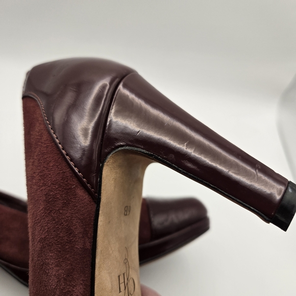 Cole Haan Maroon Suede Heels - Picture 10 of 14